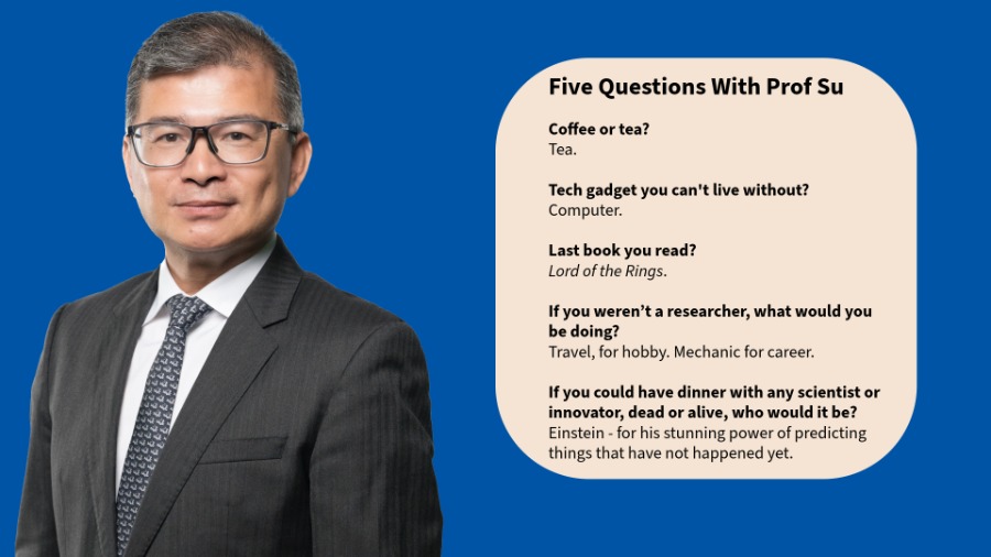 Prof Su Rong, 5 questions, winner of Industrial Excellence Award