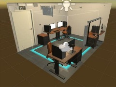 Virtual reality office, virtual reality psychological research