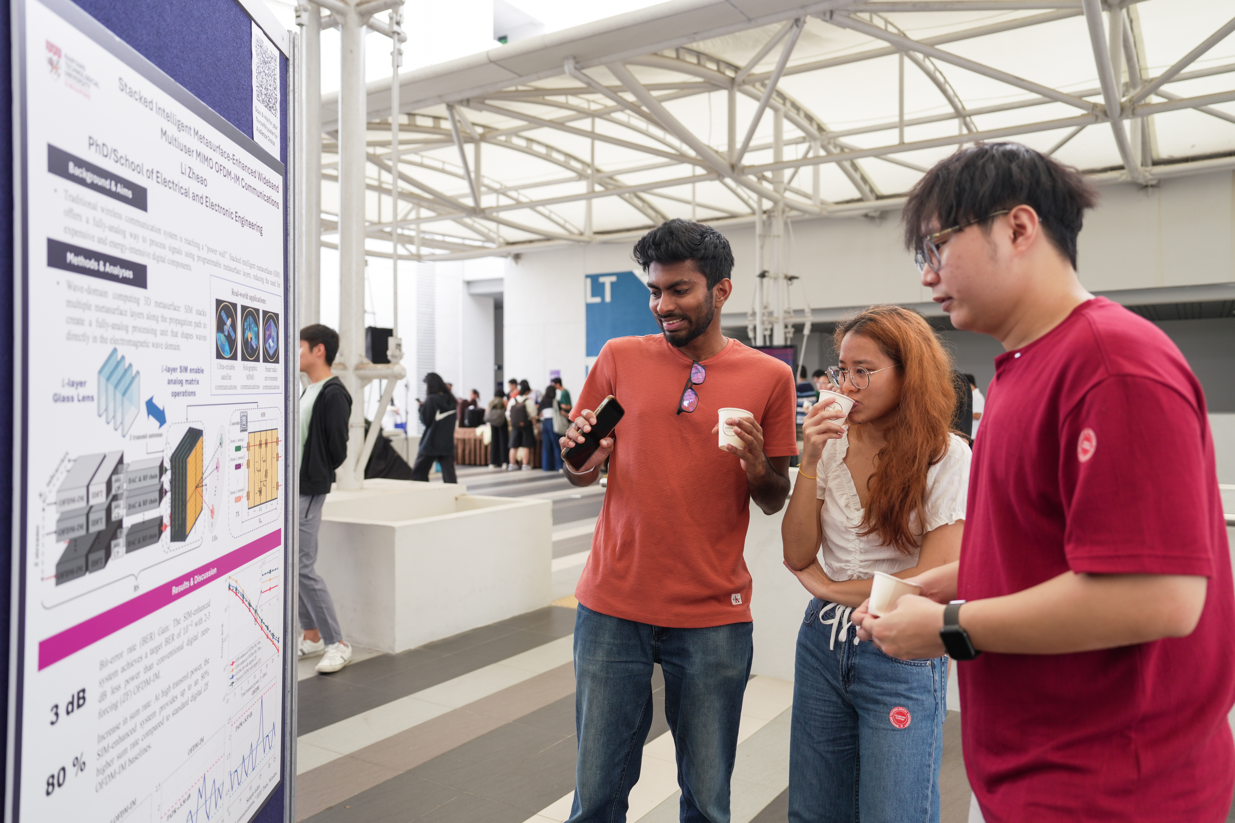 Student viewing at Poster Exhibition