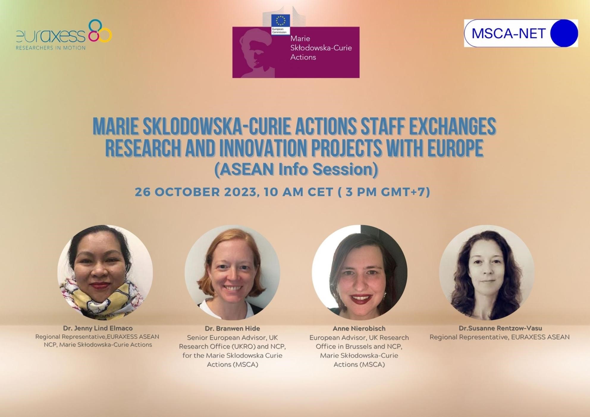 MSCA Staff Exchanges- Research & Innovation Projects with Europe ASEAN edition