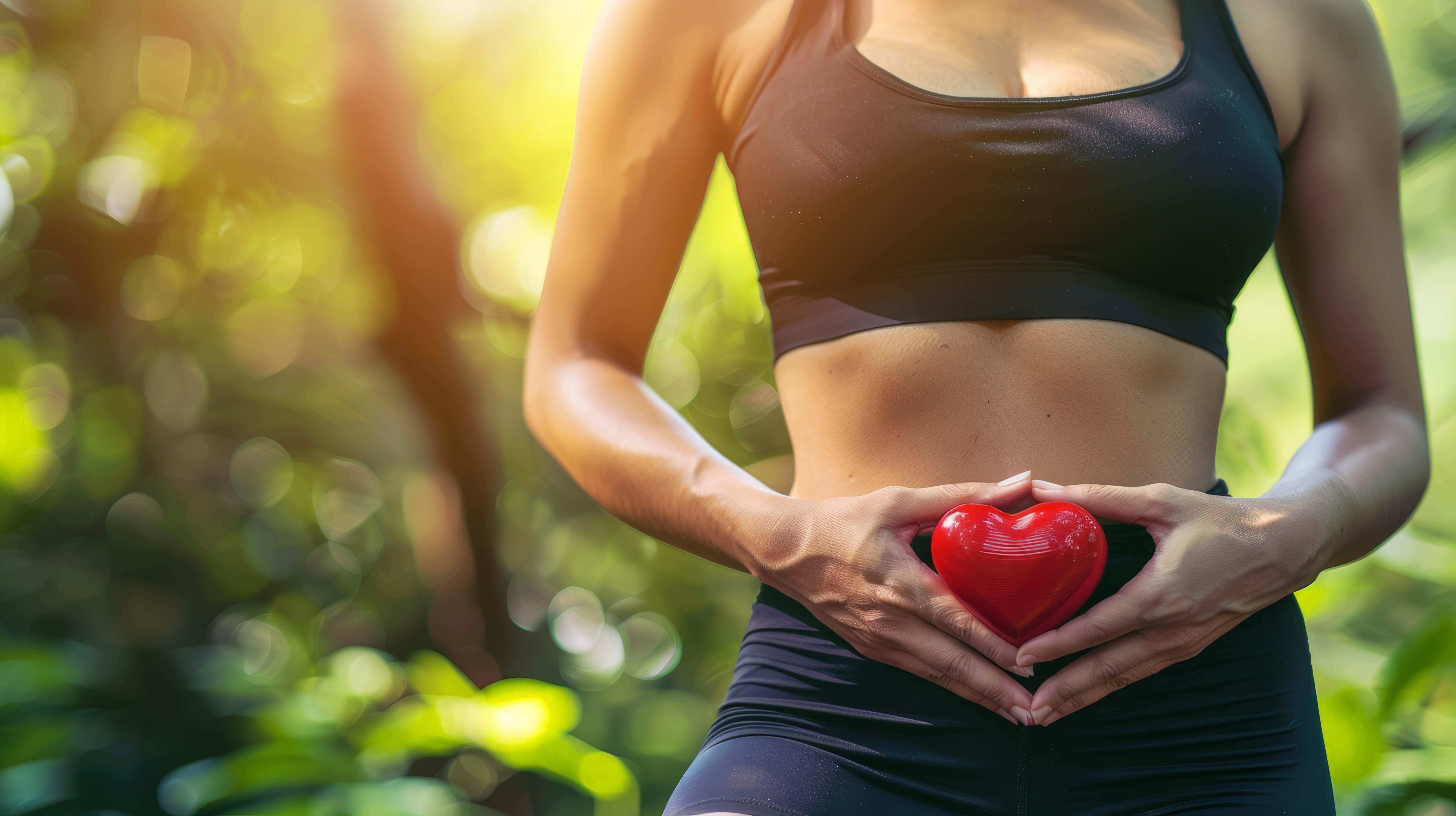 woman-stomach-hand-with-heart-outdoor-exercise-diet-fitness-closeup-female-tummy-gut-health-self-love-wellness-training-summer-healthy-workout-outside