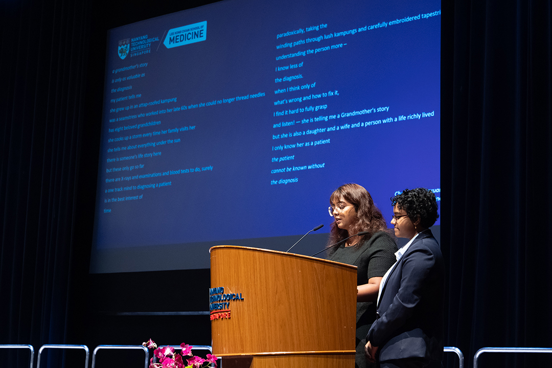 Poem Reading white coat 2025