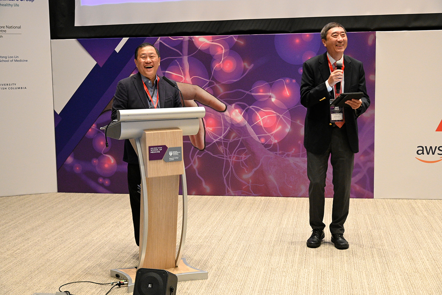 Prof Chin Jing Jih presenting Keynote 1 of iAIM 2023