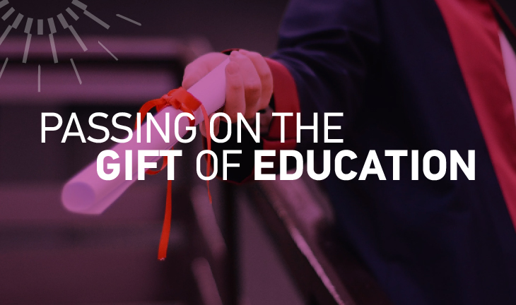 Passing on the gift of education