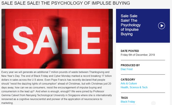 Psychology of impulse buying