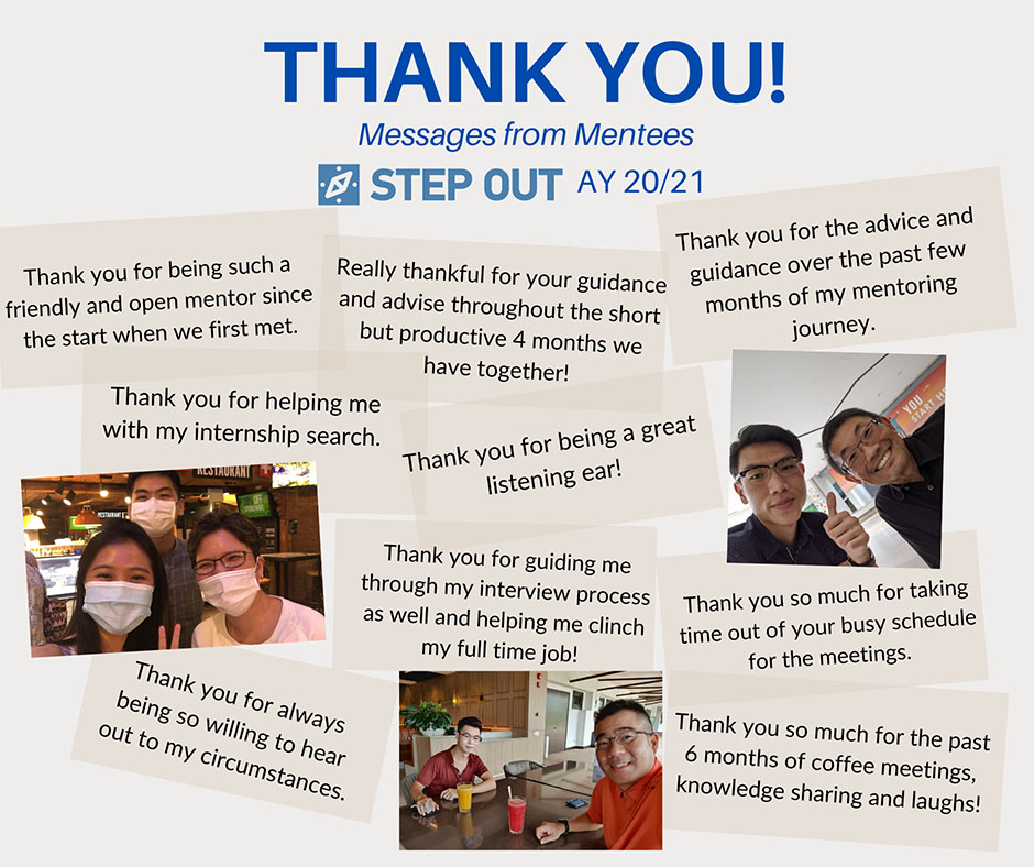 Thank you messages from NBS student mentees