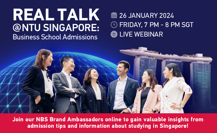 Real Talk @ NTU Singapore: Business School Admissions event thumbnail