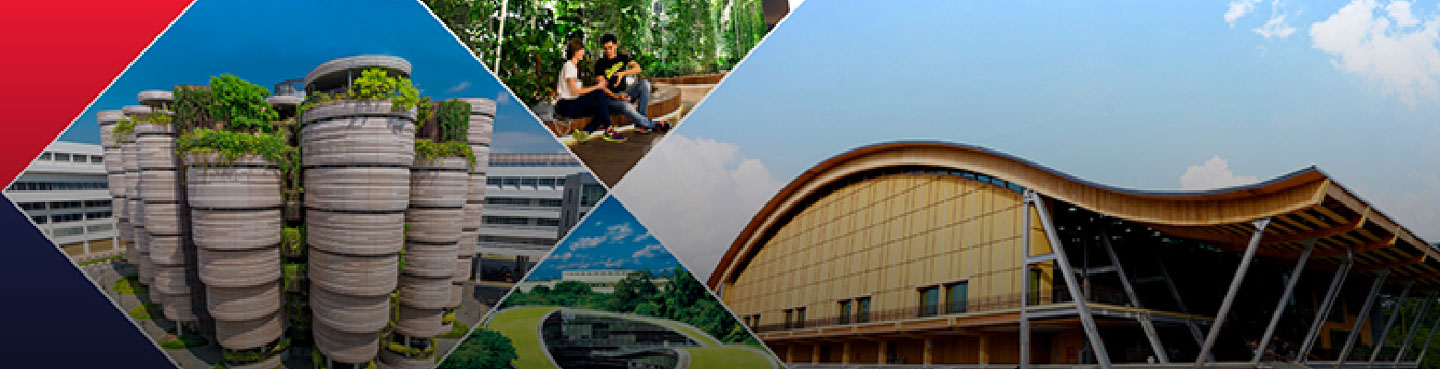 Photo collage of the EcoCampus at Nanyang Business School, Singapore 