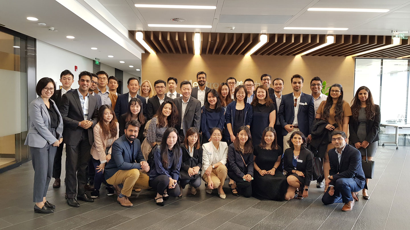 Nanyang MBA students visiting Medtronics, Shanghai 2019