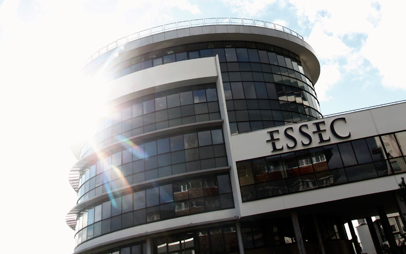 Exterior of the renowned ESSEC Business school in Paris, France.