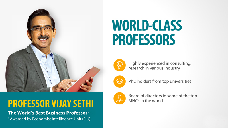 Professor Vijay Seth, voted the world’s best business professor by Economist Intelligence Unit