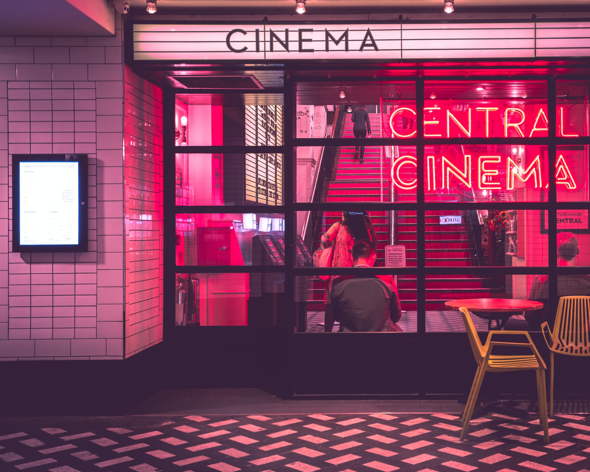 View of the entrance of a cinema