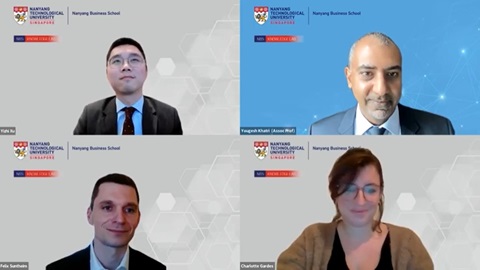 Nanyang Business School Knowledge Lab webinar with guests from the IMF, moderated by Prof Yougesh Khatri