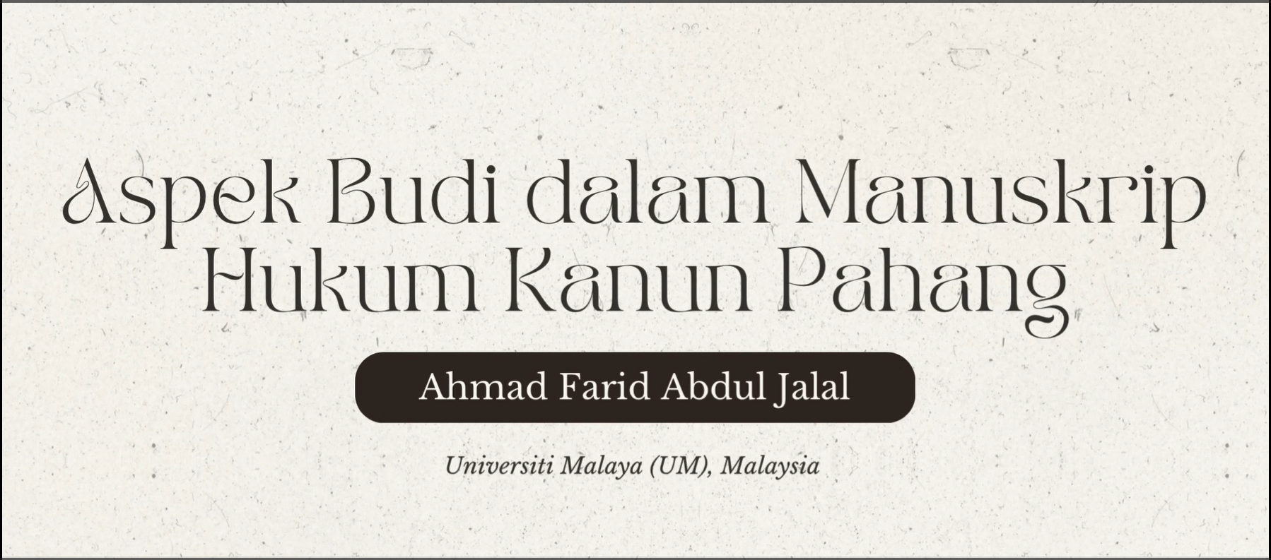 2. Ahmad Farid Abdul Jalal