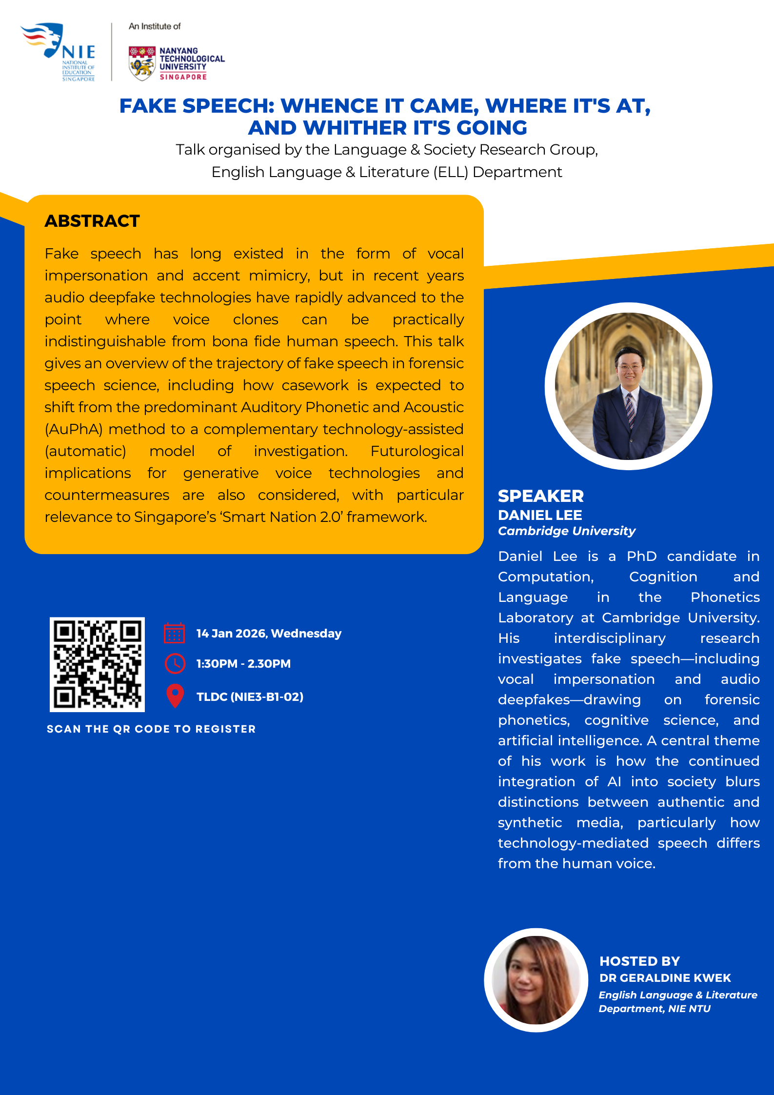 14 Jan 26 Talk by Daniel Lee