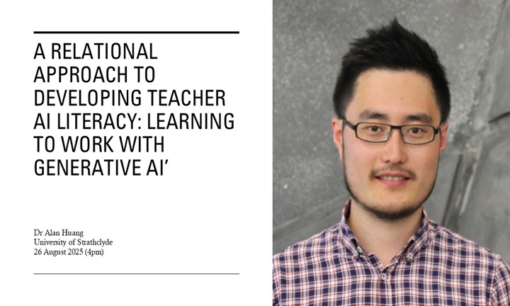 Talk cover ‘A relational approach to developing teacher AI literacy Learning to work with Generative AI’