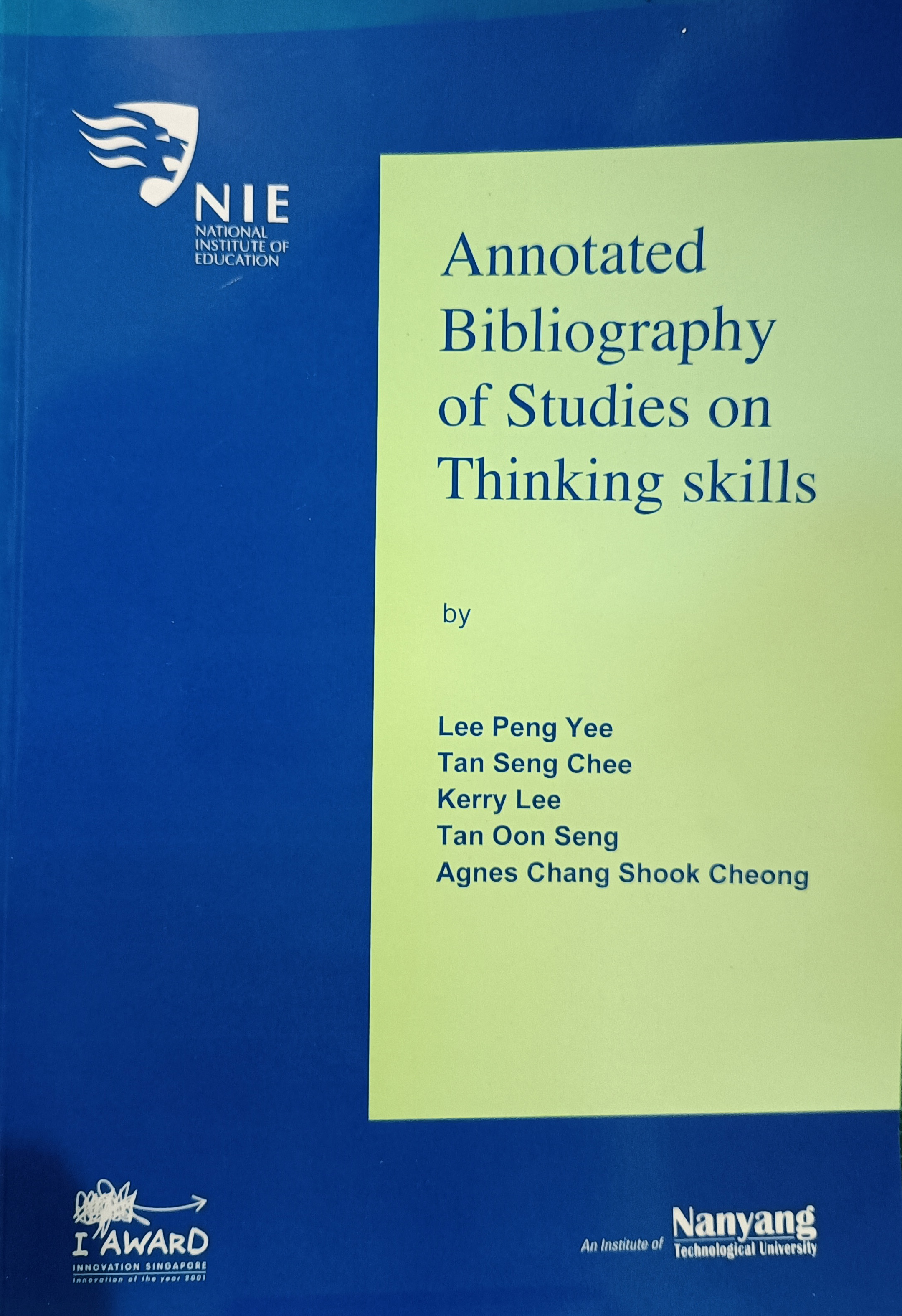 Annotated Bibliography of Studies on Thinking Skills