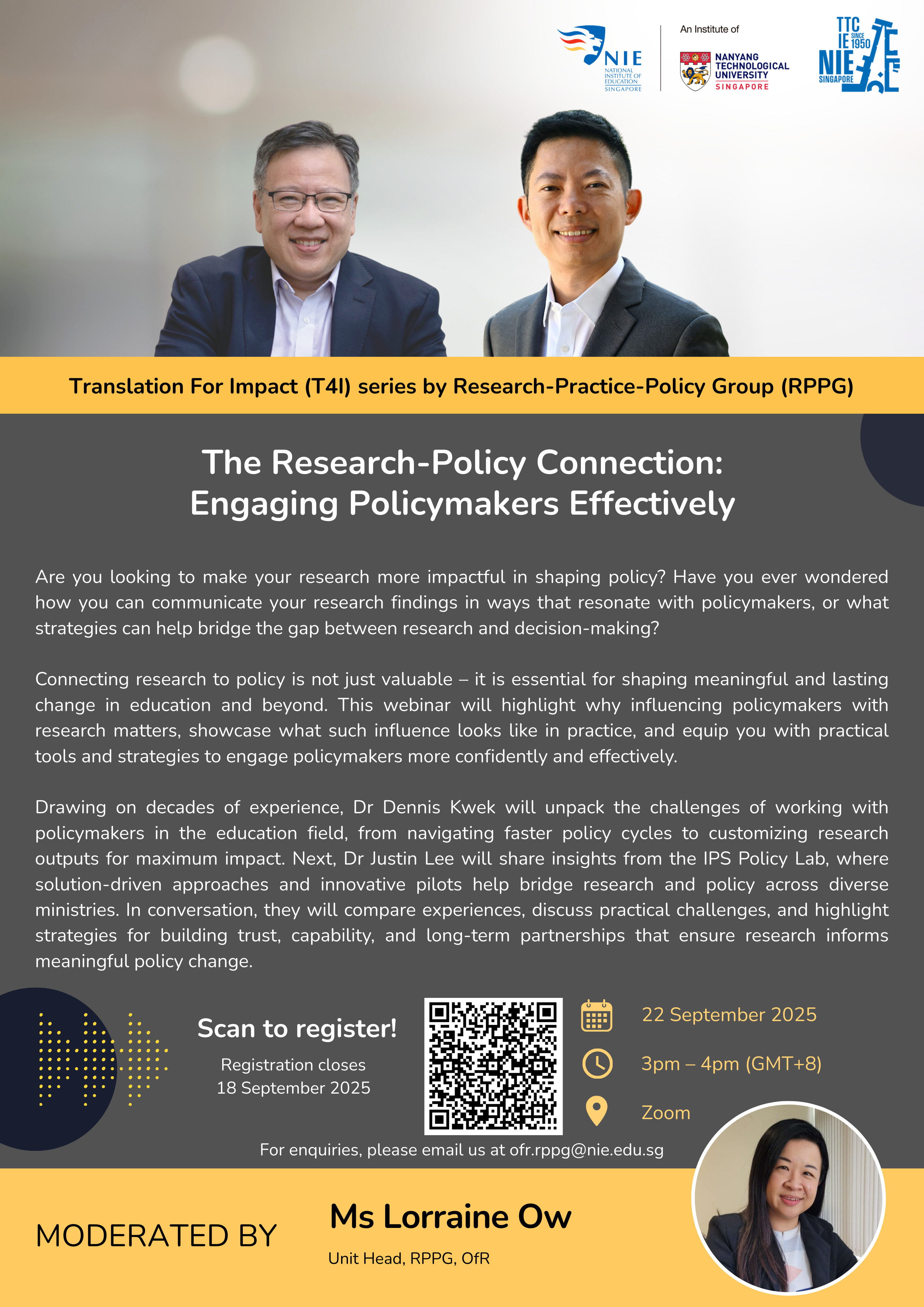 1. The Research-Policy Connection: Engaging Policymakers Effectively