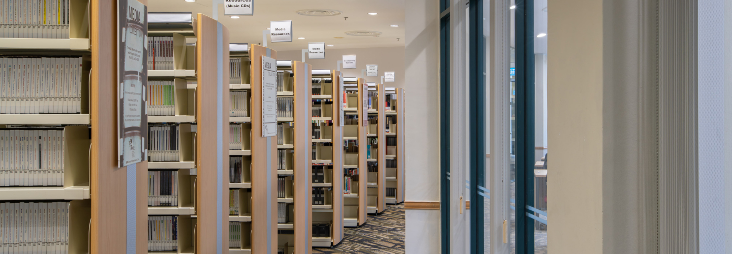 Rows of Library Shelves