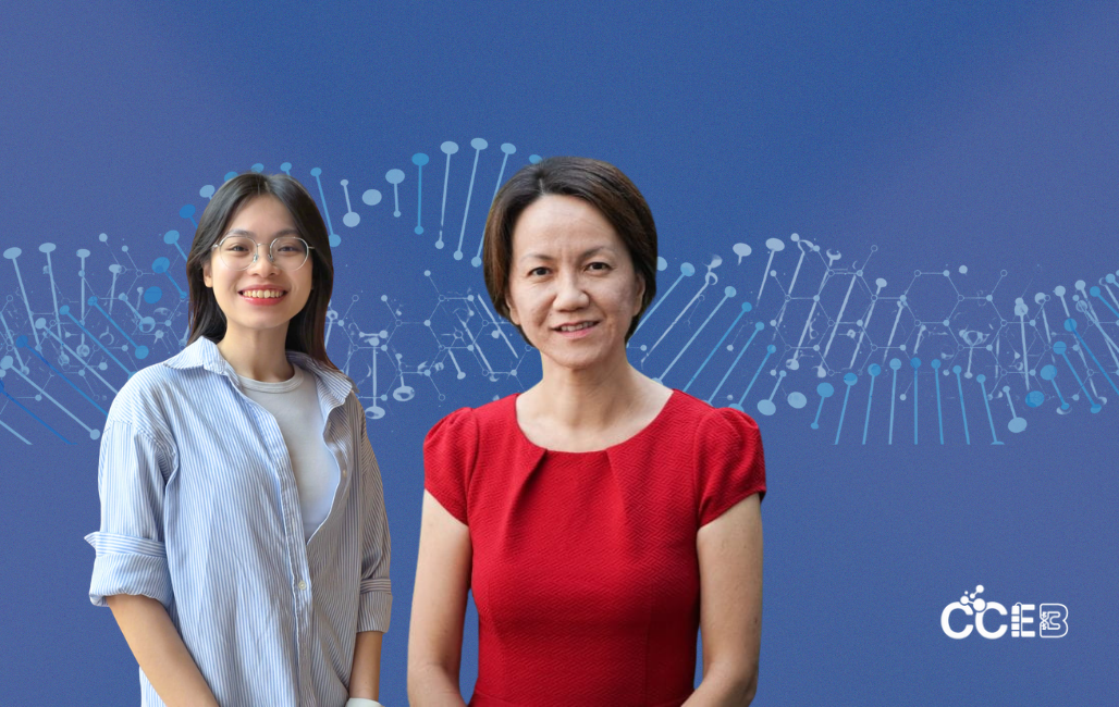 Photo of Cam Tu Tran and Professor Xing Yi Ling