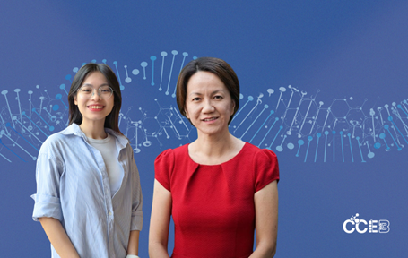Photo of Cam Tu Tran and Professor Xing Yi Ling