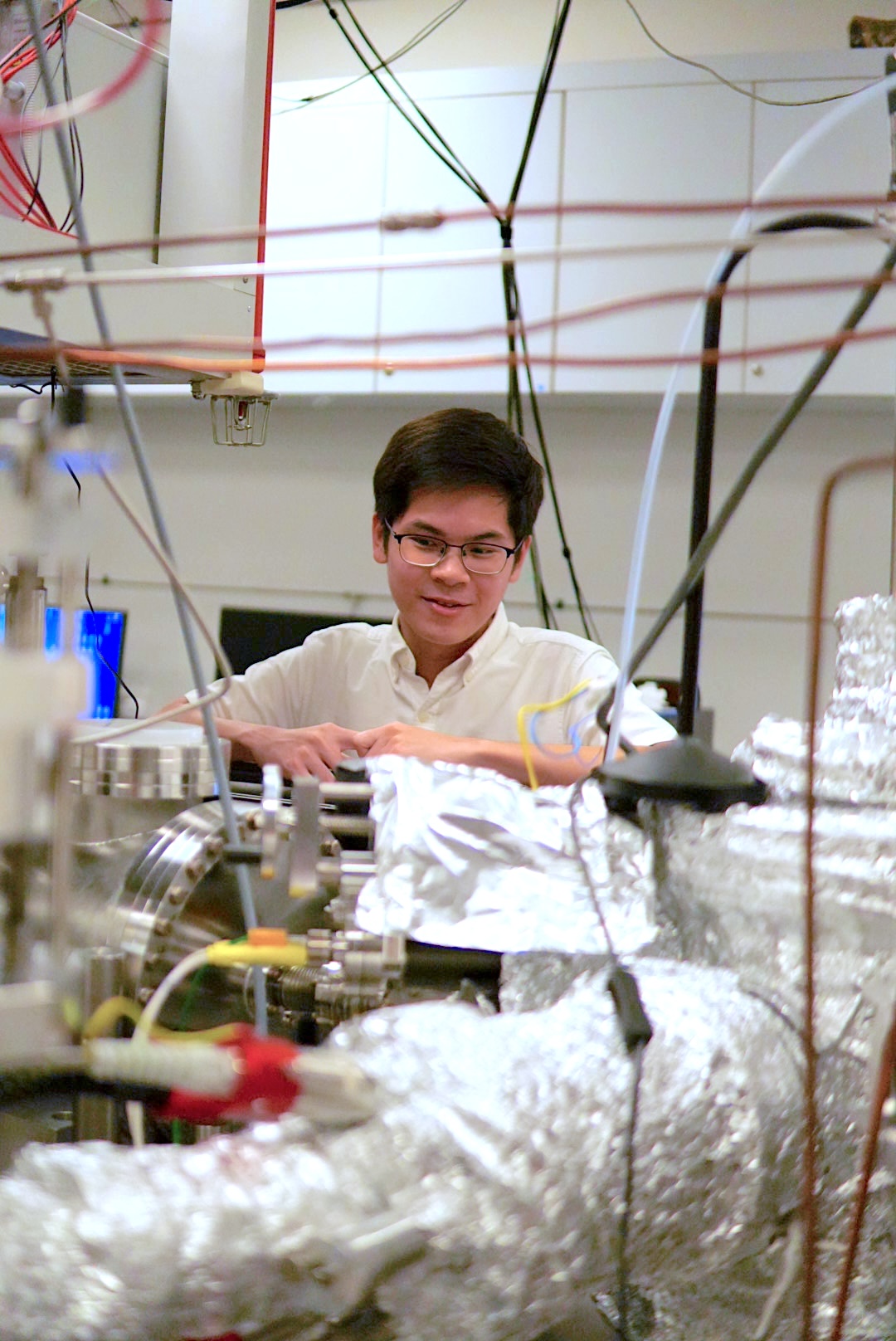 justin in lab photo of justin in lab