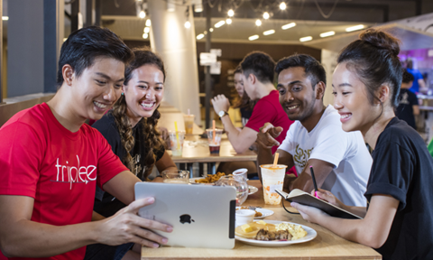 students dining