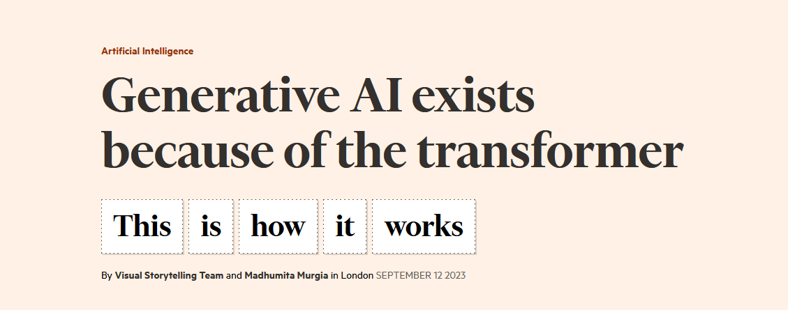 FT article on GenAI