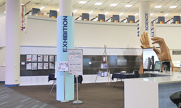 Lee Wee Nam Library exhibition area at level 3.