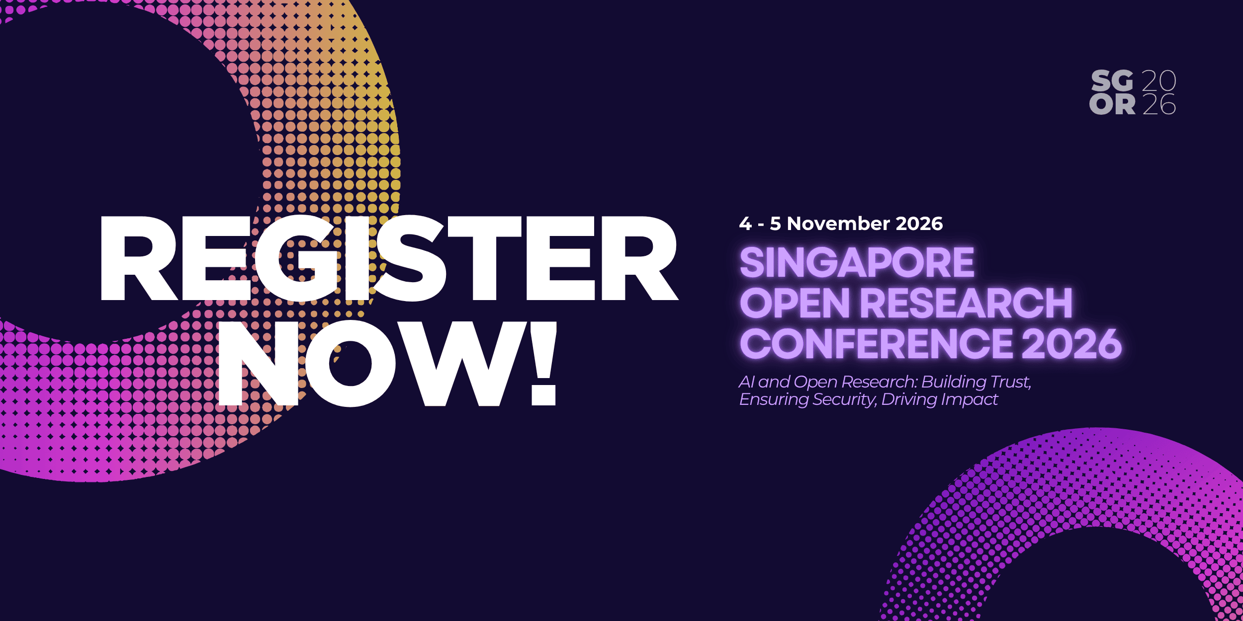 Banner for Singapore Open Research Conference 2026