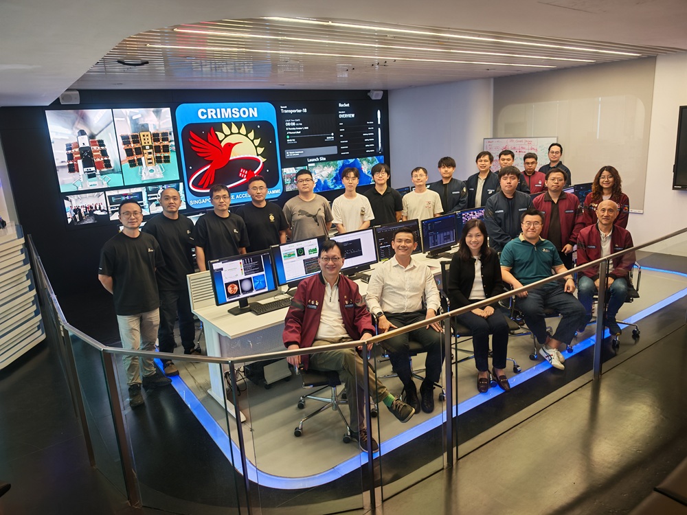 1 - Launch of Crimson-1, group photo of the NTU researchers and partners at SaRC NTU