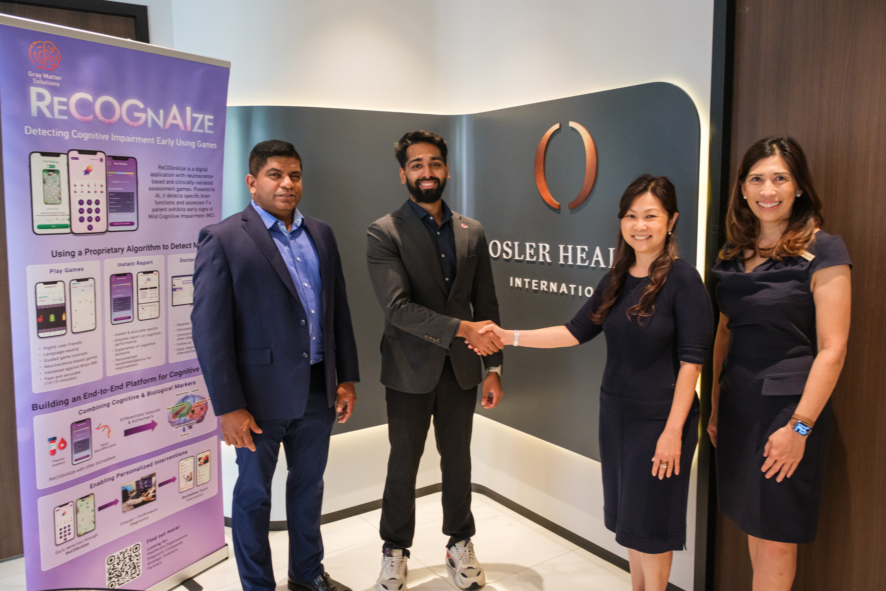 Associate Professor Nagaendran Kandiah, Mohammed Adnan Azam, Dr Clarice Chia Woodworth; and Dr Foong Tsin Uin