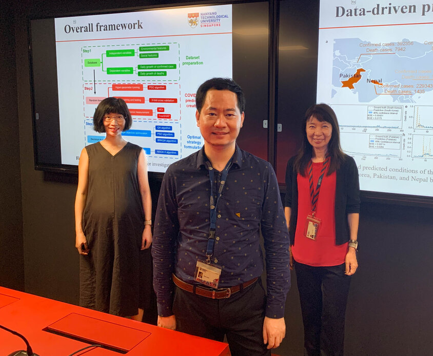 Assistant Professor Zhang Limao, Professor May O. Lwin and Assistant Professor Yan Zhenzhen