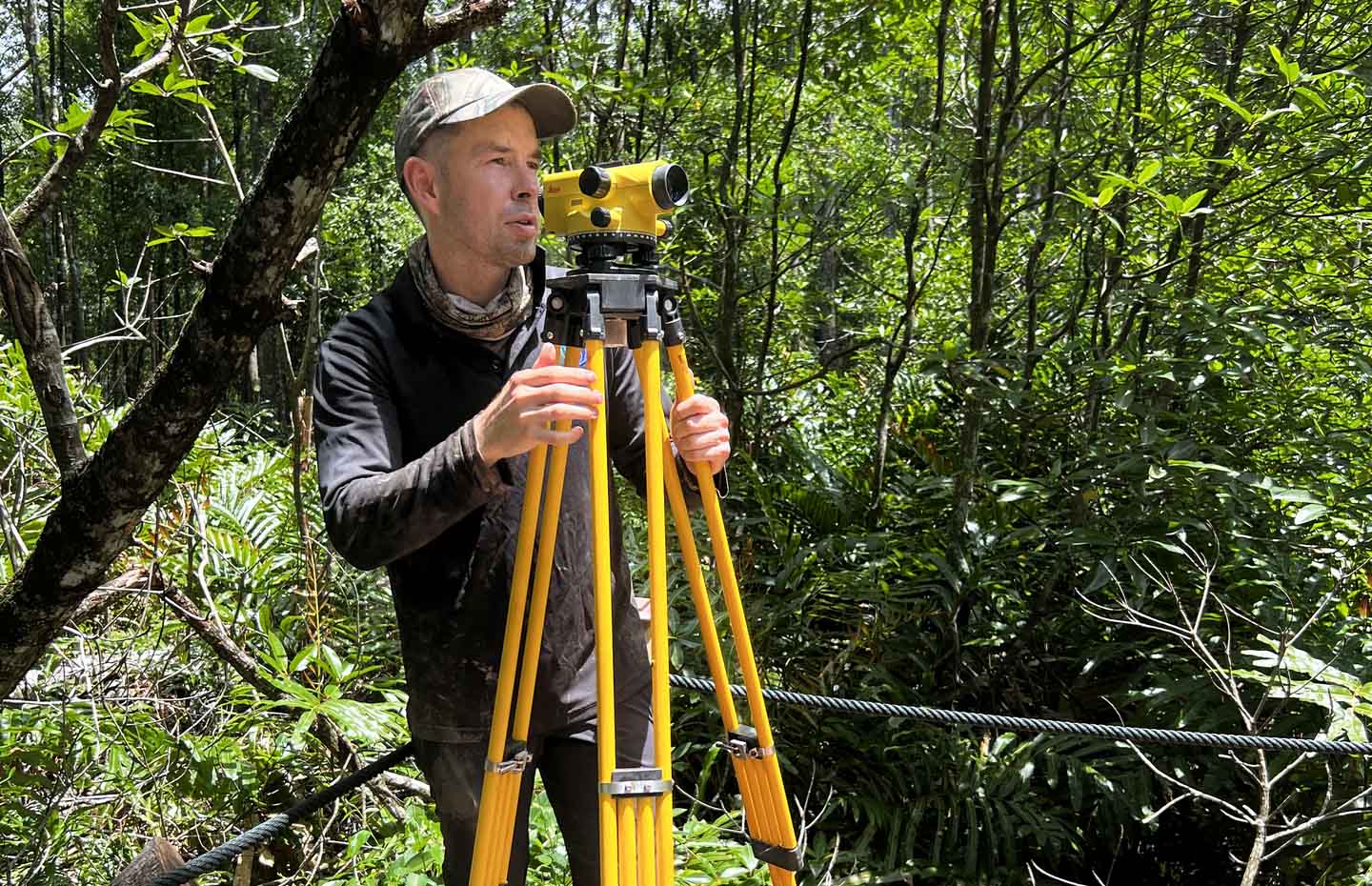 Dr Timothy Shaw in a forest