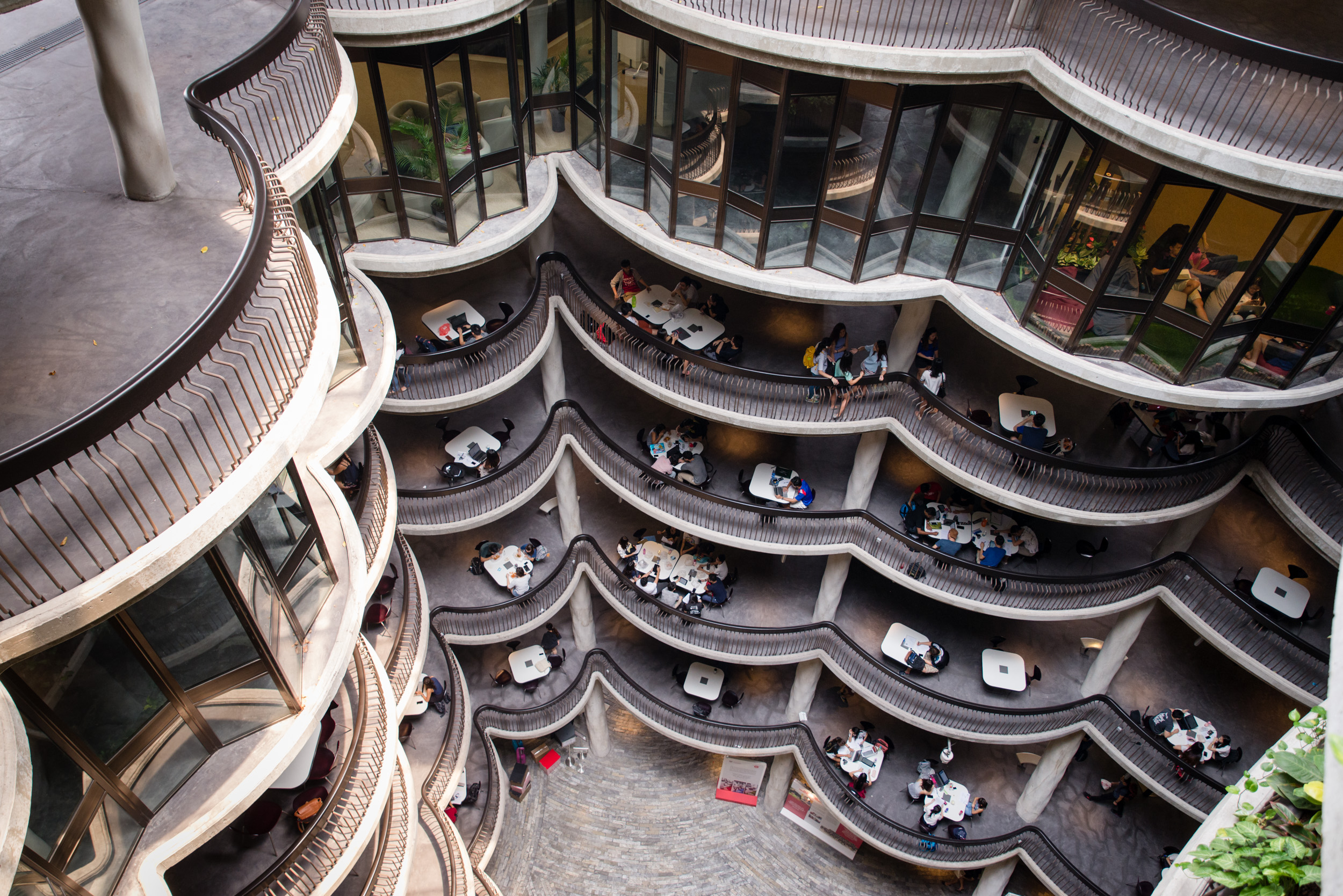 NTU Singapore students studying at The Hive