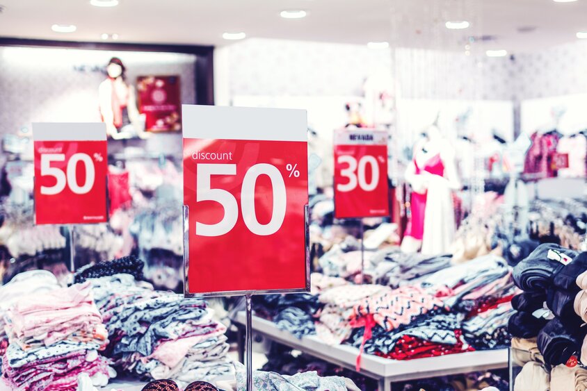 Sale showing discounts