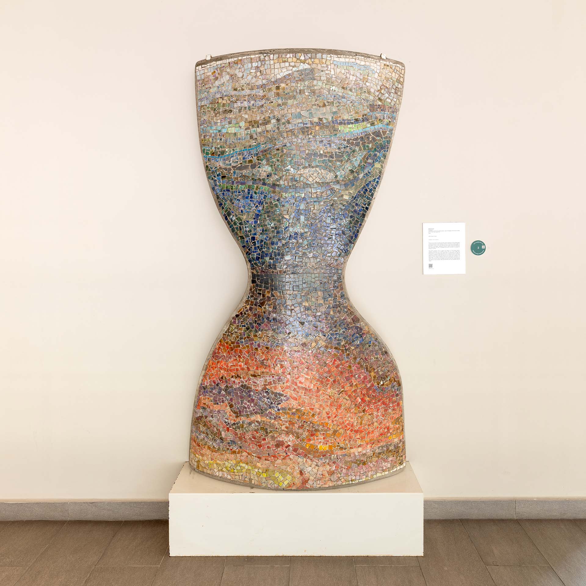 Installation view of Hourglass sculpture