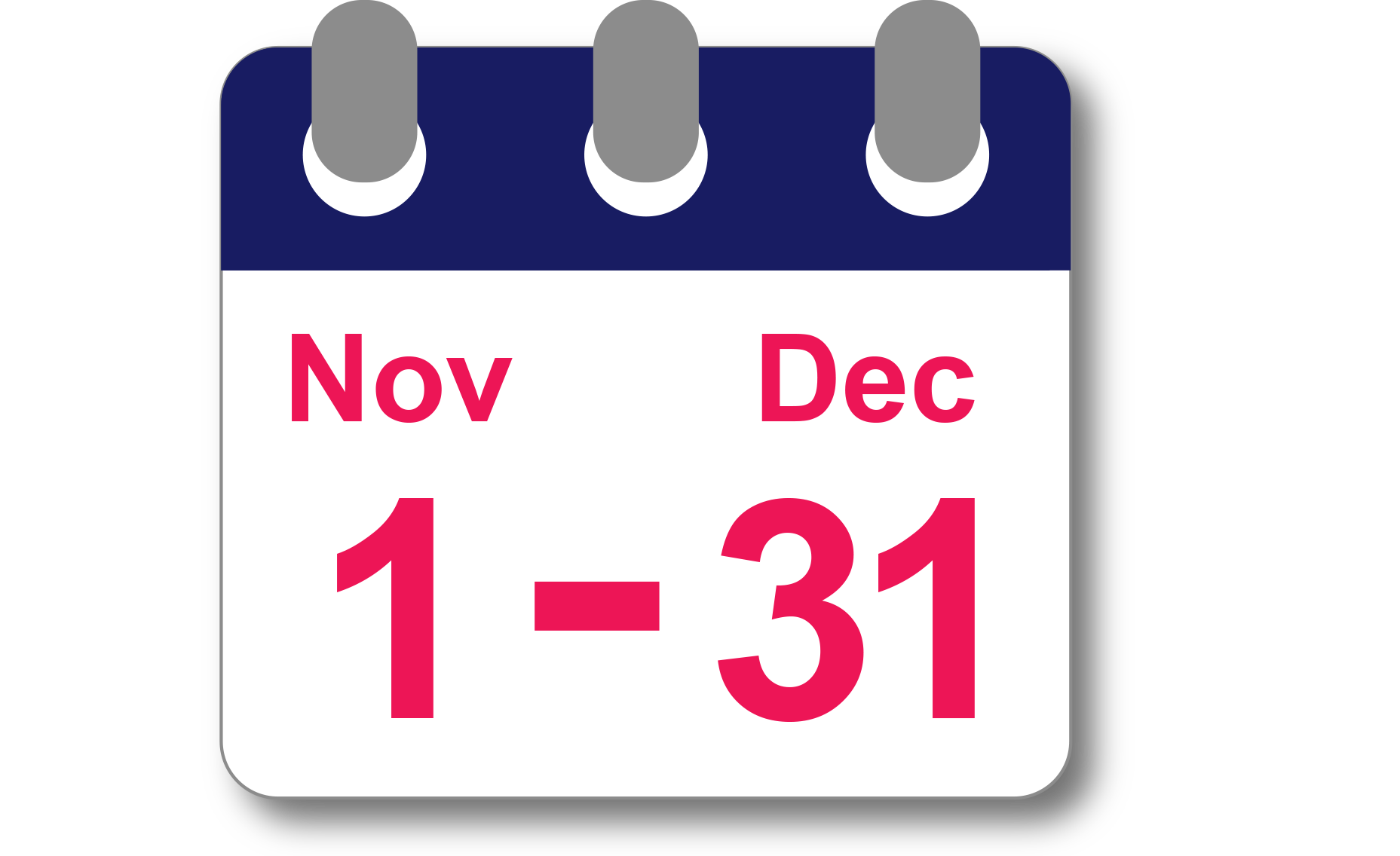 1 Nov 31 Dec