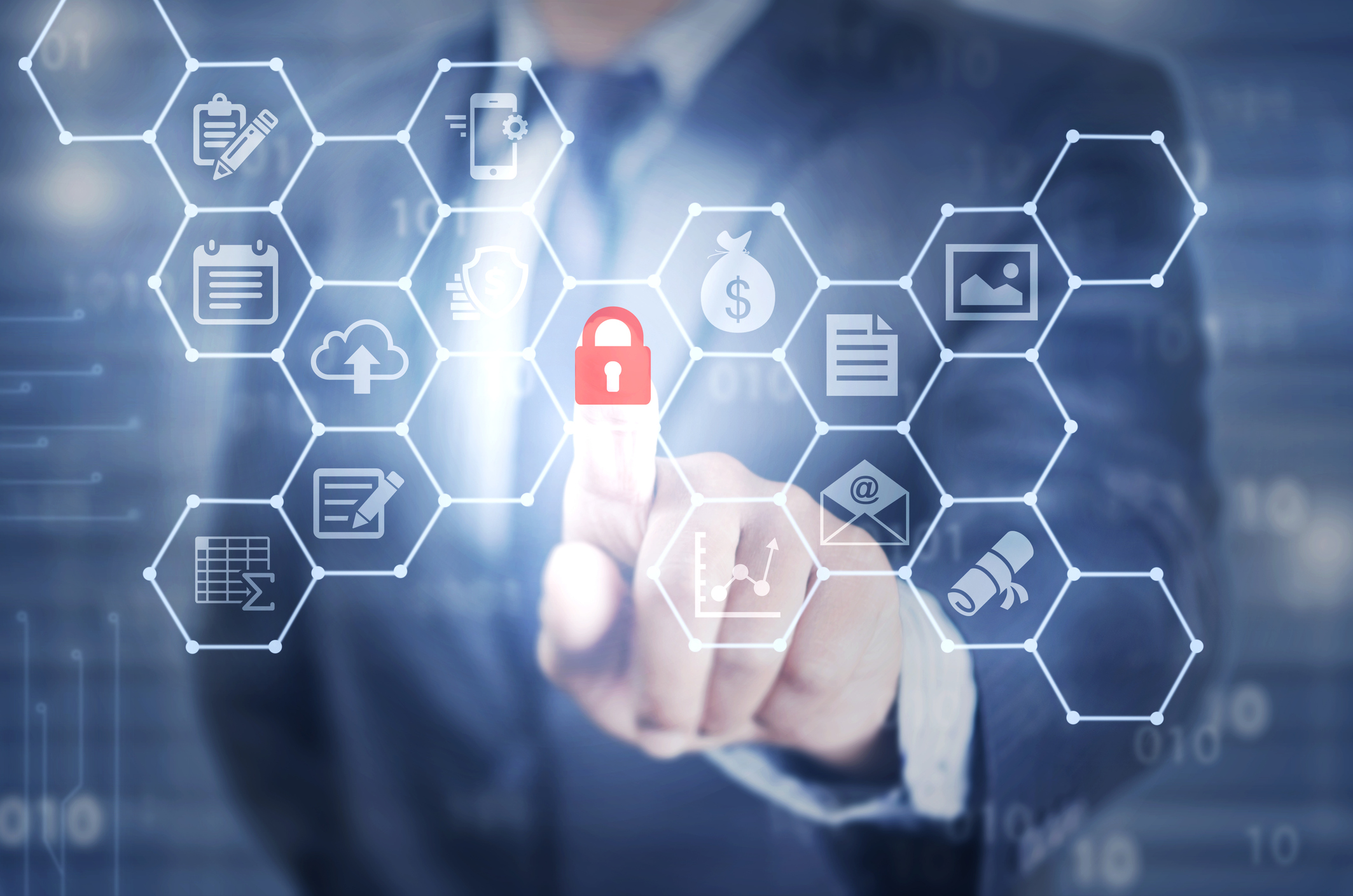 Data protection, data security stock photo