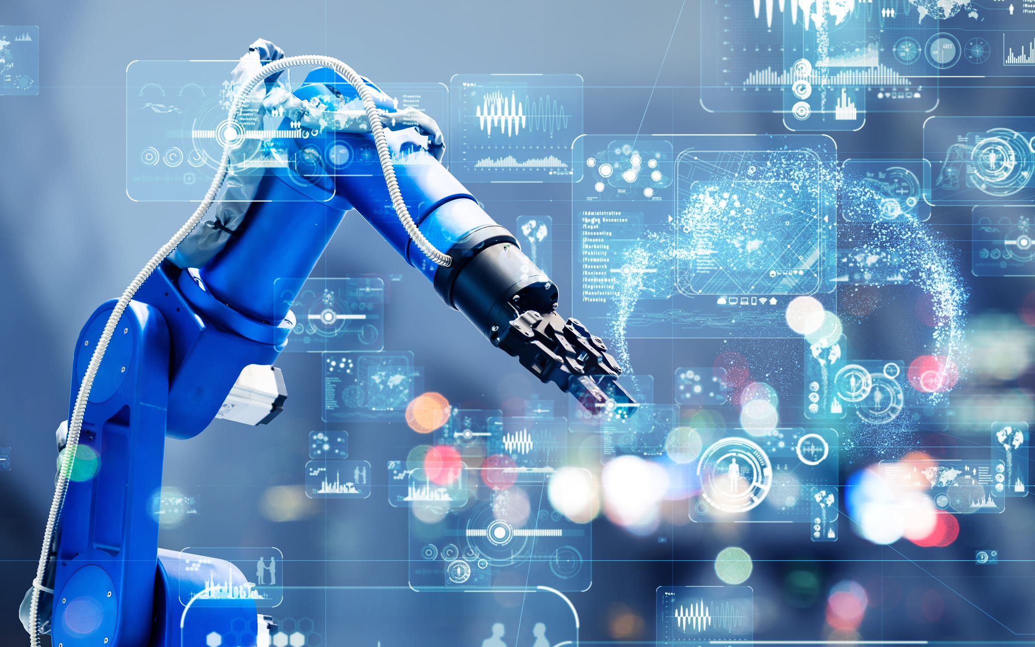 Industrial technology concept. Factory automation. Smart factory. INDUSTRY 4.0 stock photo
