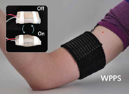 Figure 1: Wearable soft actuator-sensor systems comprising dielectric elastomer actuators.