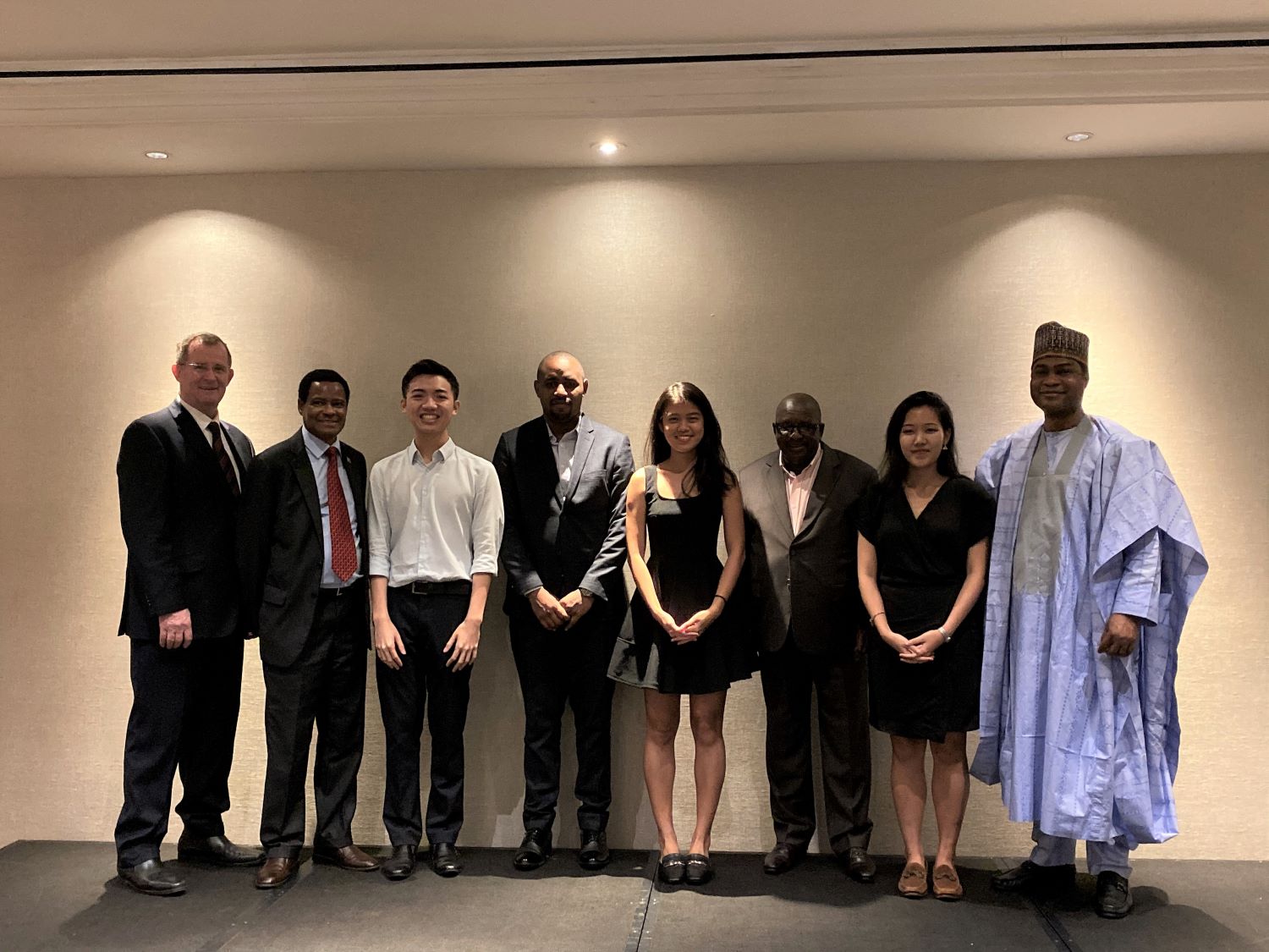 Third prize winners with the guests of honor