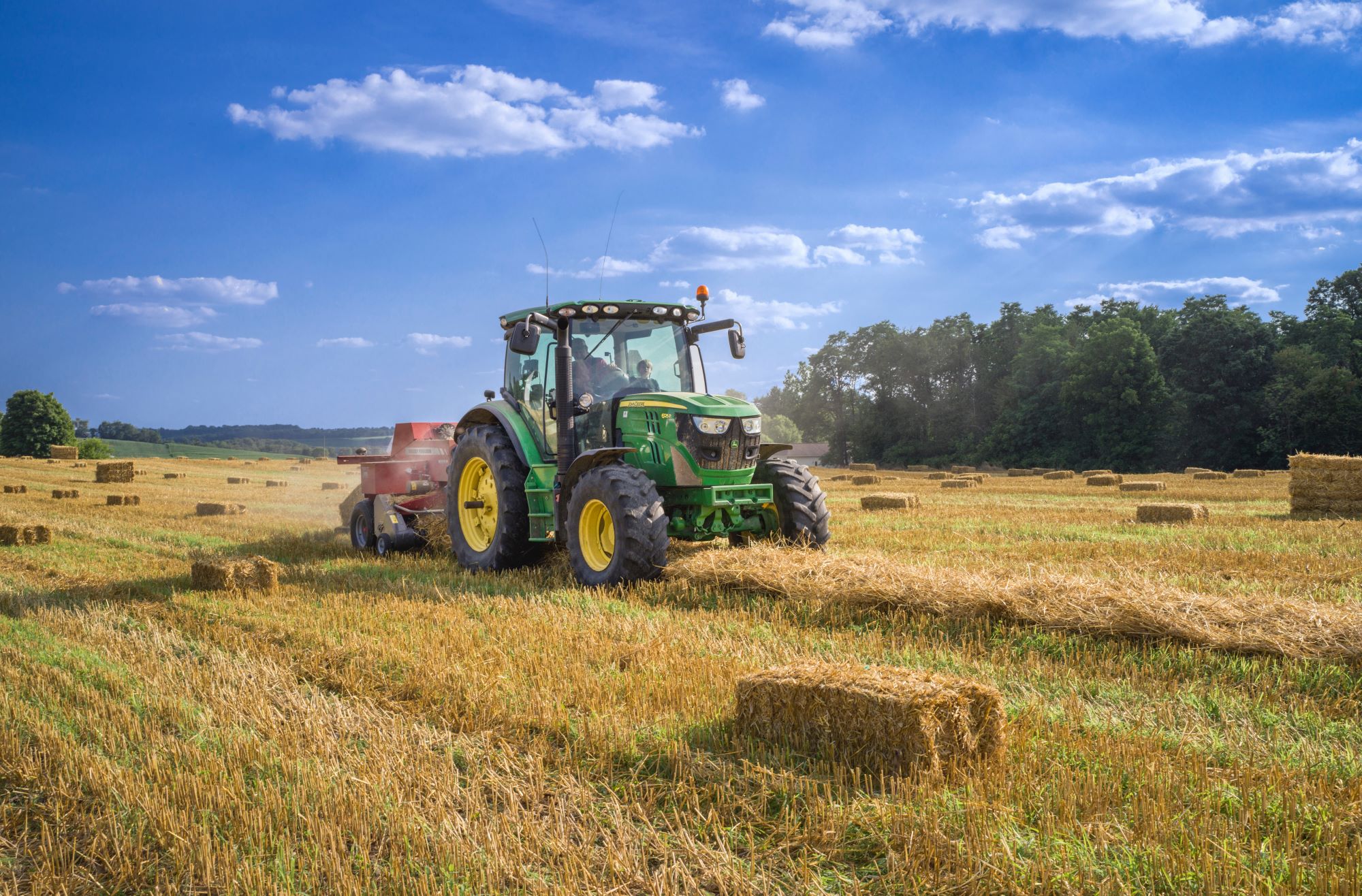Mower in a field.