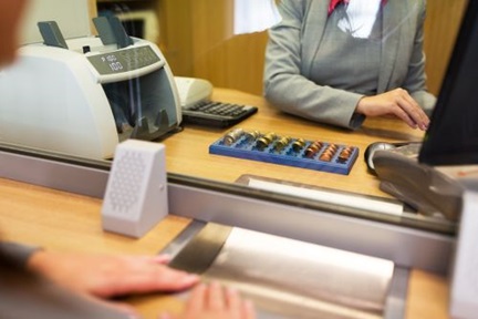or customer at bank office