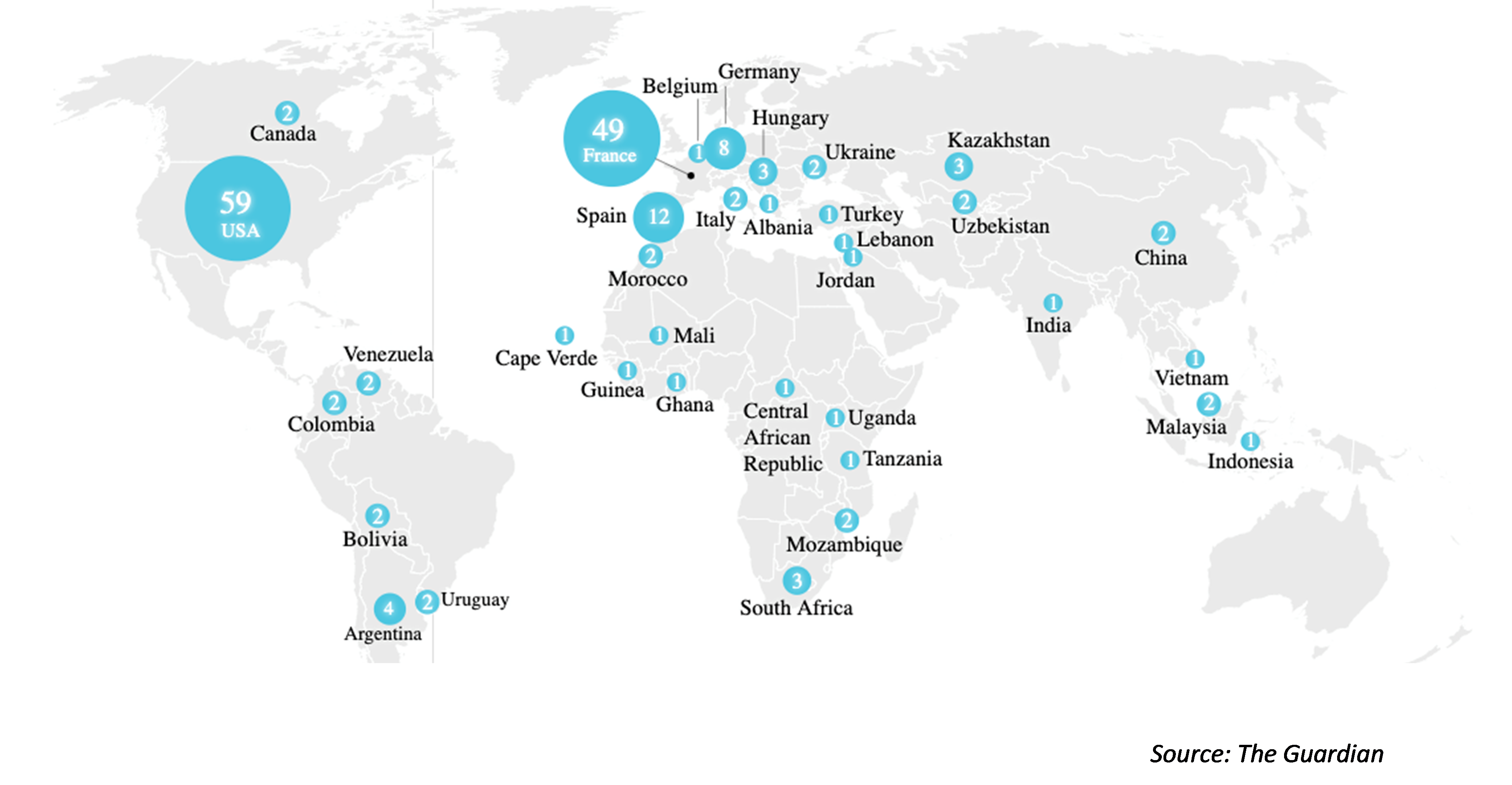 Map of water utility re-municipalisations