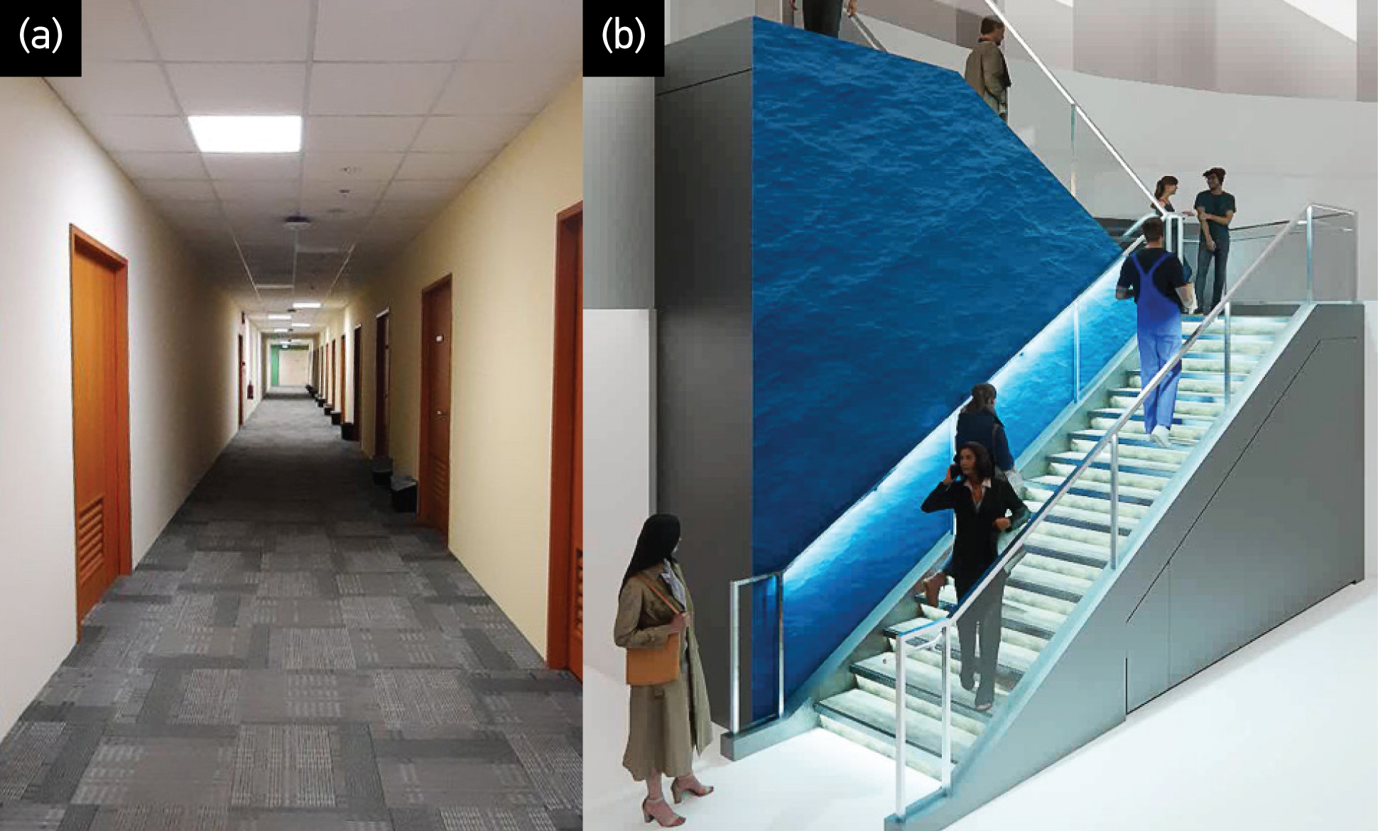 Plain and well-designed corridors