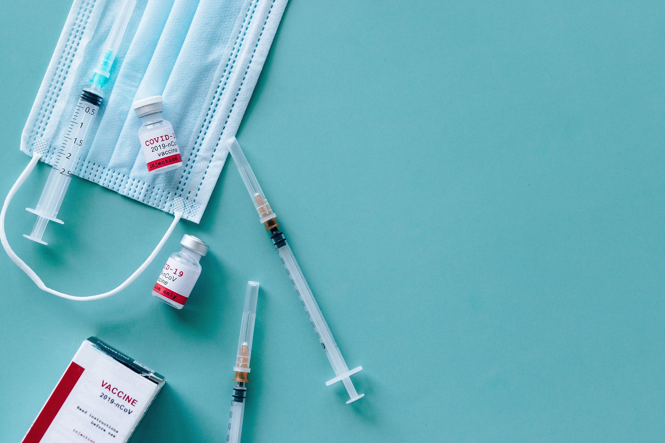 COVID-19 vaccine and needles