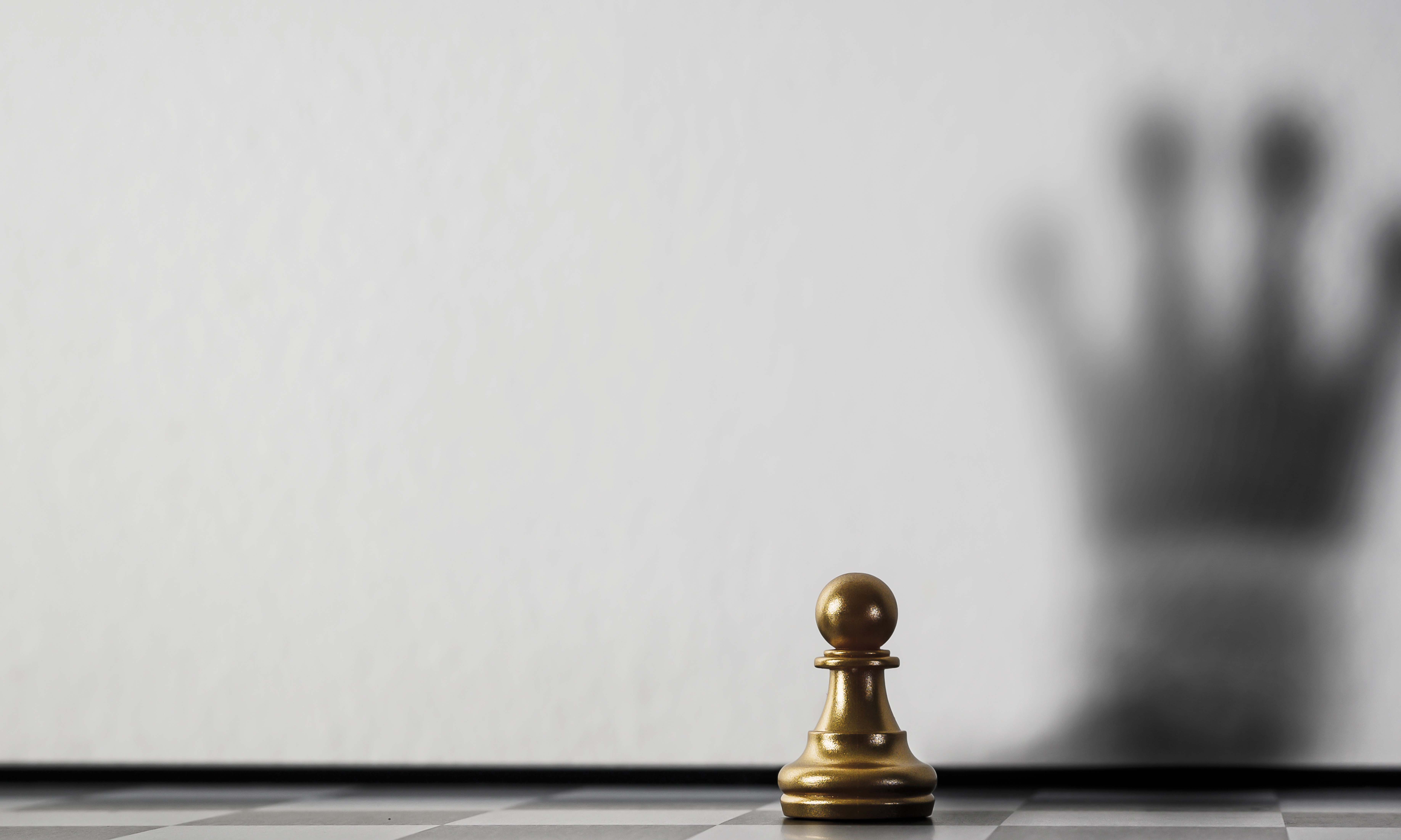 Pawn on chessboard