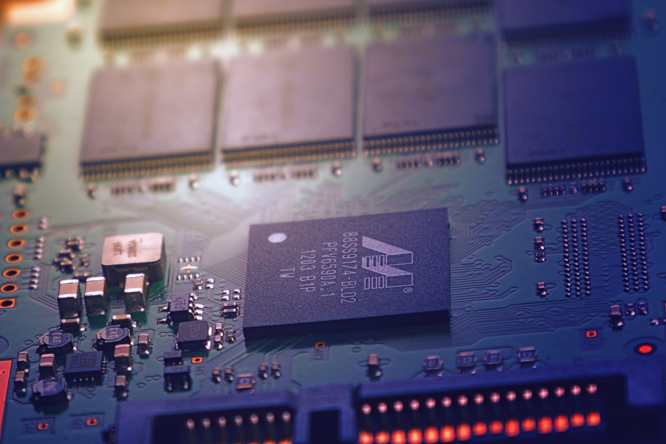 A photo of a circuit board