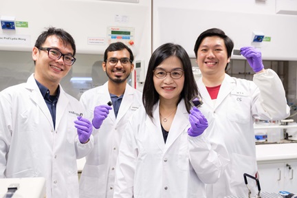 Dr Stener Lie, Dr Anupam Sadhu, Prof Lydia H. Wong and Dr Hao Zhe Chun of NTU’s School of Materials Science and Engineering